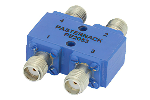 90 Degree SMA Hybrid Coupler From 2.6 GHz to 5.2 GHz Rated to 50 Watts