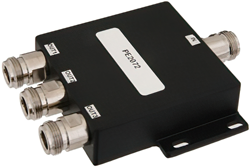 50 Ohm 3 Way N Power Divider From 800 MHz to 2.5 GHz Rated at 50 Watts