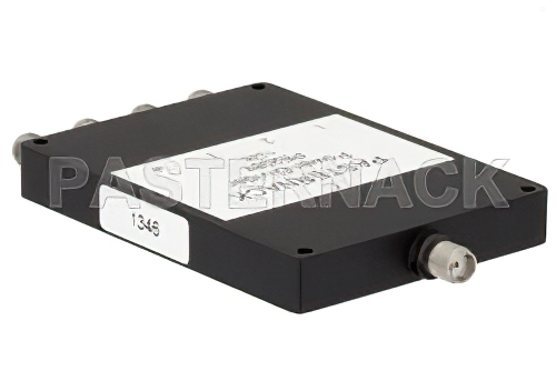 50 Ohm 4 Way SMA Wilkinson Power Divider From 500 MHz to 2 GHz Rated at 30 Watts