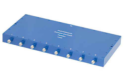 8 Way SMA Wilkinson Power Divider From 690 MHz to 2.7 GHz Rated at 10 Watts