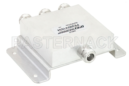 3 Way N Power Divider From 698 MHz to 2.7 GHz Rated at 30 Watts