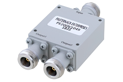 2 Way N Power Divider from 2 GHz to 18 GHz Rated at 30 Watts
