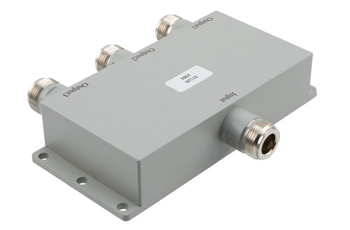 3 Way N Power Divider From 0.7 GHz to 2.7 GHz Rated at 30 Watts