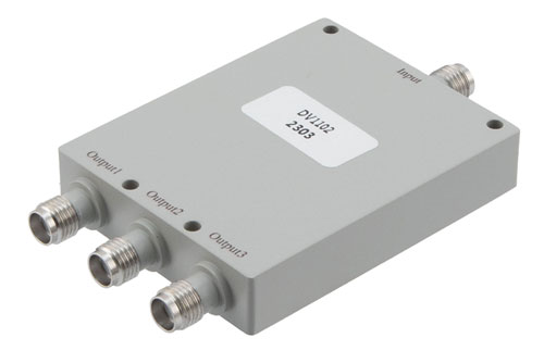 3 Way SMA Power Divider From 1 GHz to 2 GHz Rated at 30 Watts