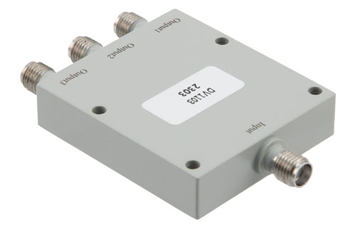 3 Way SMA Power Divider From 4 GHz to 8 GHz Rated at 30 Watts