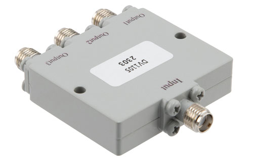 3 Way SMA Power Divider From 8 GHz to 18 GHz Rated at 30 Watts