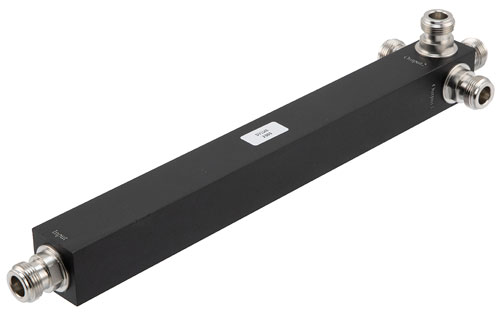 4 Way N Female Input Connector Power Divider, From 800 MHz to 2.5 GHz, Rated at 300 Watts
