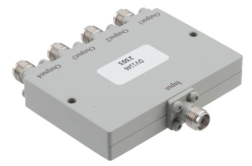 4 Way SMA Power Divider From 15 GHz to 26.5 GHz Rated at 20 Watts