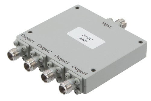 4 Way 2.92mm Power Divider From 2 GHz to 40 GHz Rated at 20 Watts