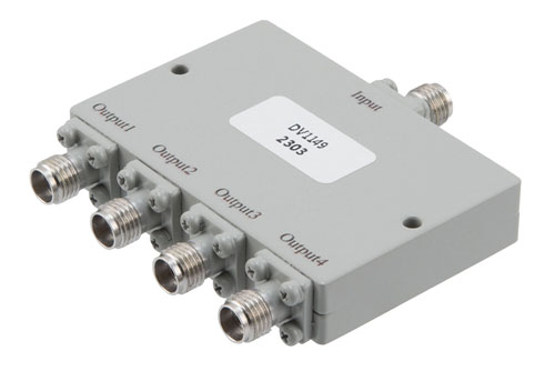 4 Way 2.92mm Power Divider From 26 GHz to 40 GHz Rated at 10 Watts