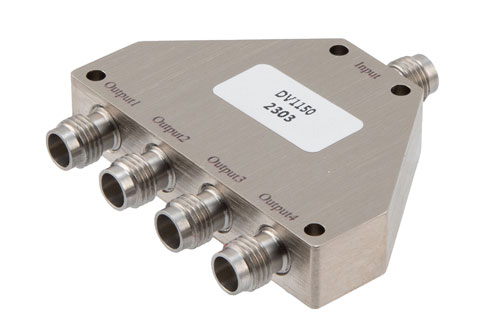 4 Way 2.4mm Power Divider to 50 GHz Rated at 1 Watt