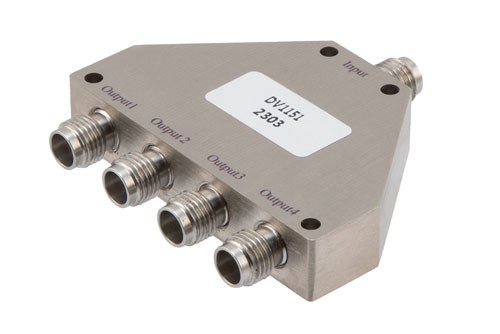 4 Way 1.85mm Power Divider to 70 GHz Rated at 1 Watt