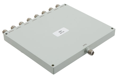 8 Way SMA Power Divider From 0.5 GHz to 6 GHz Rated at 30 Watts