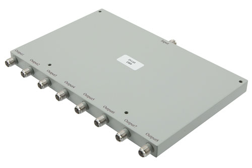 8 Way SMA Power Divider From 2 GHz to 18 GHz Rated at 30 Watts