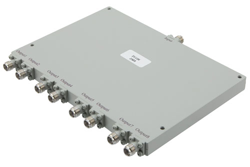 8 Way SMA Power Divider From 2 GHz to 26.5 GHz Rated at 20 Watts