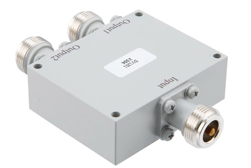2 way N Power Divider from 300 MHz to 500 MHz Rated at 50 Watts