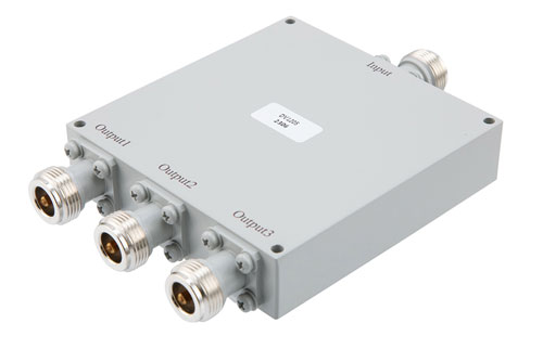 3 way N Power Divider from 300 MHz to 500 MHz Rated at 50 Watts