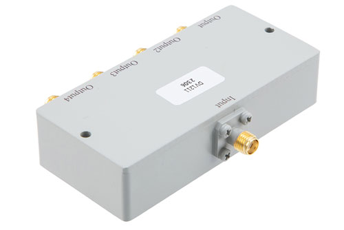 4 way SMA Power Divider from 10 MHz to 500 MHz Rated at 10 Watts
