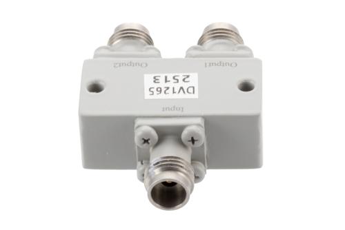 2 Way 2.4mm Female Input Connector Power Divider, From 18 GHz to 55 GHz, Rated at 20 Watts