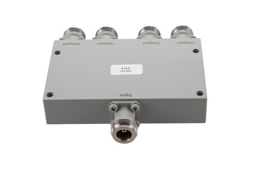 4 Way N Female Input Connector Power Divider, From 4 GHz to 18 GHz ...