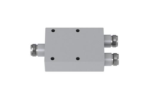 Low PIM 2 Way N-type Power Divider from 555 MHz to 6 GHz Rated at 80 Watts, IP65 Rated