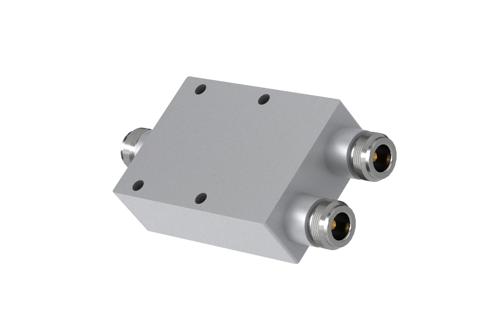 Low PIM 2 Way N-type Power Divider from 555 MHz to 6 GHz Rated at 80 Watts, IP65 Rated