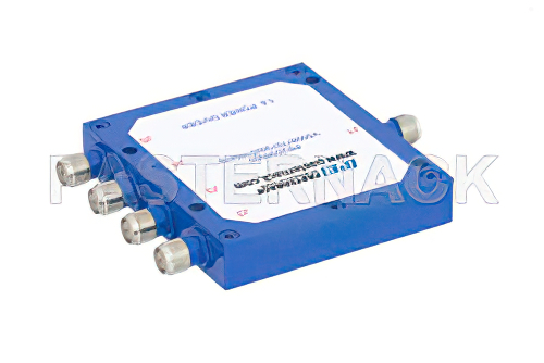 4 Way SMA Power Divider From 800 MHz to 2.5 GHz Rated at 30 Watts