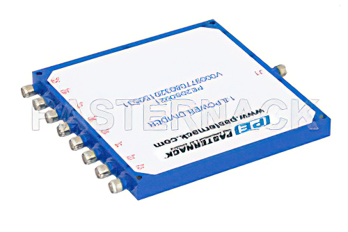 8 Way SMA Power Divider From 500 MHz to 2 GHz Rated at 30 Watts