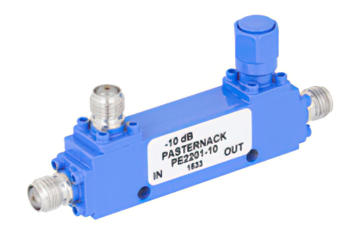 Directional 10 dB SMA Coupler From 1 GHz to 2 GHz Rated to 50 Watts