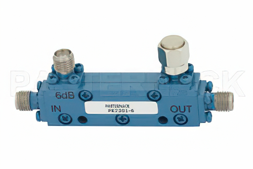 Directional 6 dB SMA Coupler From 1 GHz to 2 GHz Rated To 50 Watts
