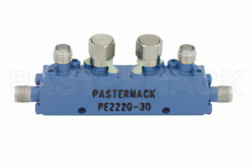 Dual Directional 30 dB SMA Coupler From 2.6 GHz to 5.2 GHz Rated To 50 Watts