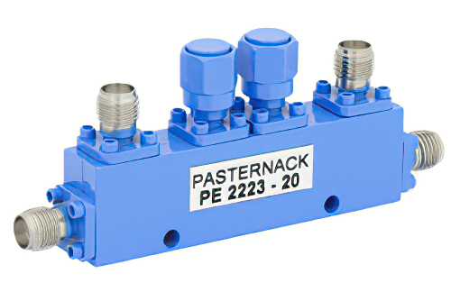 Dual Directional 20 dB SMA Coupler From 8 GHz to 16 GHz Rated to 50 Watts