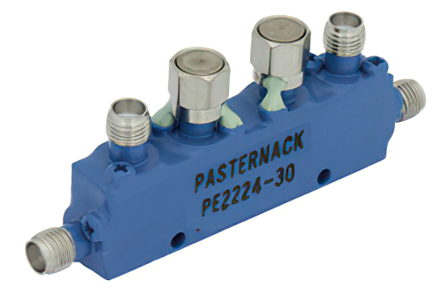 Dual Directional 30 dB SMA Coupler From 12.4 GHz to 18 GHz Rated To 50 Watts