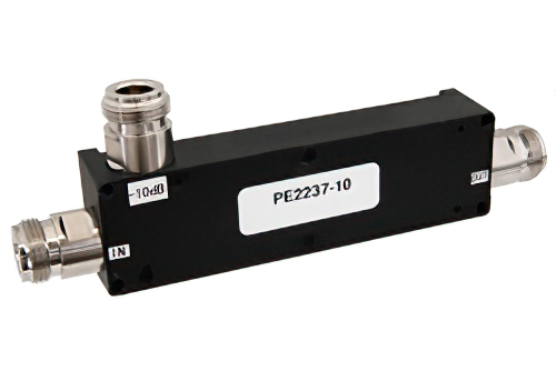 Directional 10 dB N Coupler From 800 MHz to 2.5 GHz Rated To 60 Watts