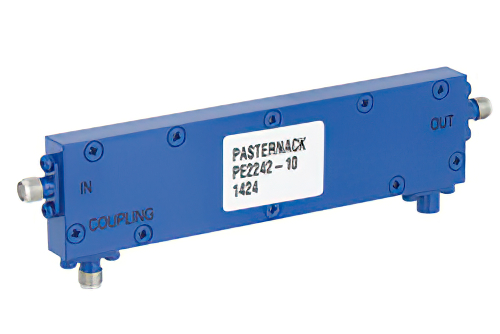 Directional 10 dB SMA Coupler From 500 MHz to 3 GHz Rated to 50 Watts