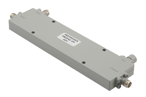 Directional 20 dB SMA Coupler From 500 MHz to 3 GHz Rated to 50 Watts