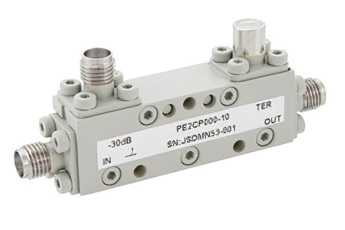 Directional 10 dB SMA Coupler From 2 GHz to 18 GHz Rated to 50 Watts