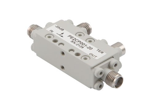 Directional 20 dB SMA Coupler From 6 GHz to 18 GHz Rated to 50 Watts