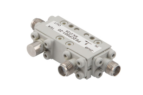 Directional 20 dB SMA Coupler From 6 GHz to 18 GHz Rated to 50 Watts