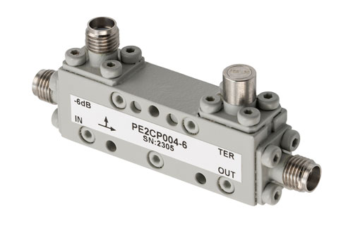 Directional 6 dB SMA Coupler From 2 GHz to 8 GHz Rated to 50 Watts
