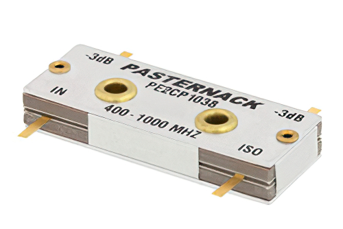 90 Degree Drop-In Hybrid Coupler from 400 MHz to 1 GHz Rated to 400 Watts