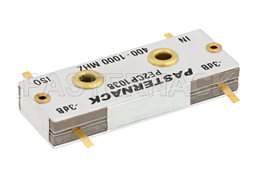 90 Degree Drop-In Hybrid Coupler from 400 MHz to 1 GHz Rated to 400 Watts
