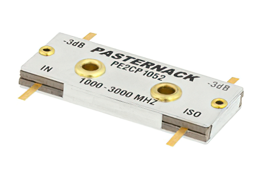90 Degree Drop-In Hybrid Coupler From 1 GHz to 3 GHz Rated to 150 Watts