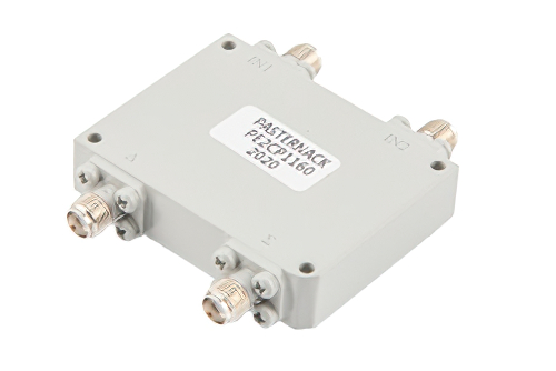 180 Degree SMA Hybrid Coupler from 4 GHz to 18 GHz Rated to 50 Watts