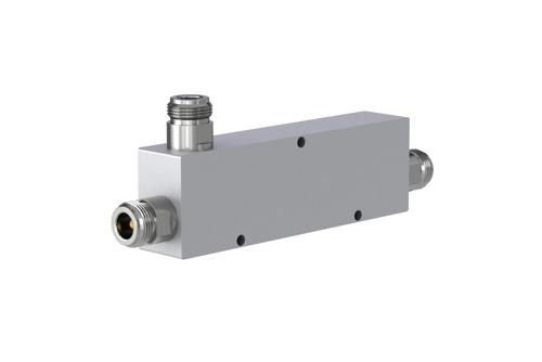 Low PIM Directional 6 dB N Coupler From 555 MHz to 6 GHz Rated to 300 Watts, IP65 Rated