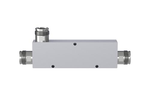 Low PIM Directional 10 dB 4.3-10 Coupler From 555 MHz to 6 GHz Rated to 300 Watts, IP65 Rated