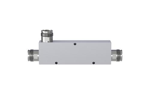 Low PIM Directional 6 dB 4.3-10 Coupler From 555 MHz to 6 GHz Rated to 300 Watts, IP65 Rated
