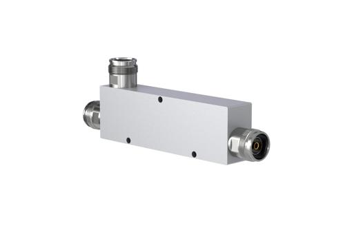 Low PIM Directional 6 dB 4.3-10 Coupler From 555 MHz to 6 GHz Rated to 300 Watts, IP65 Rated