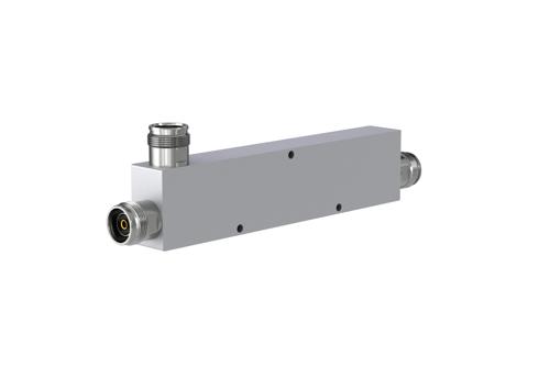 Low PIM Directional 6dB 4.3-10 Coupler From 350 MHz to 3.8 GHz Rated to 200 Watts, IP65 Rated