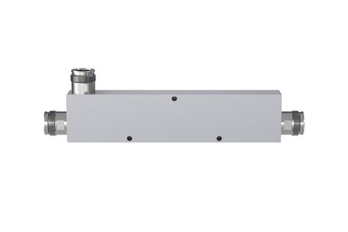 Low PIM Directional 6dB 4.3-10 Coupler From 350 MHz to 3.8 GHz Rated to 200 Watts, IP65 Rated